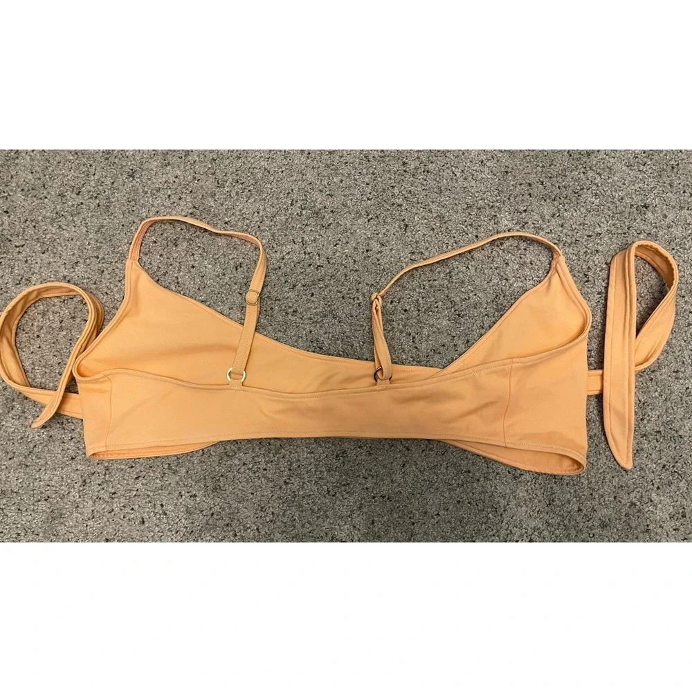 Monday Swim St. Barth's Bikini Peach Medium Top & petite bottom beach Tropical